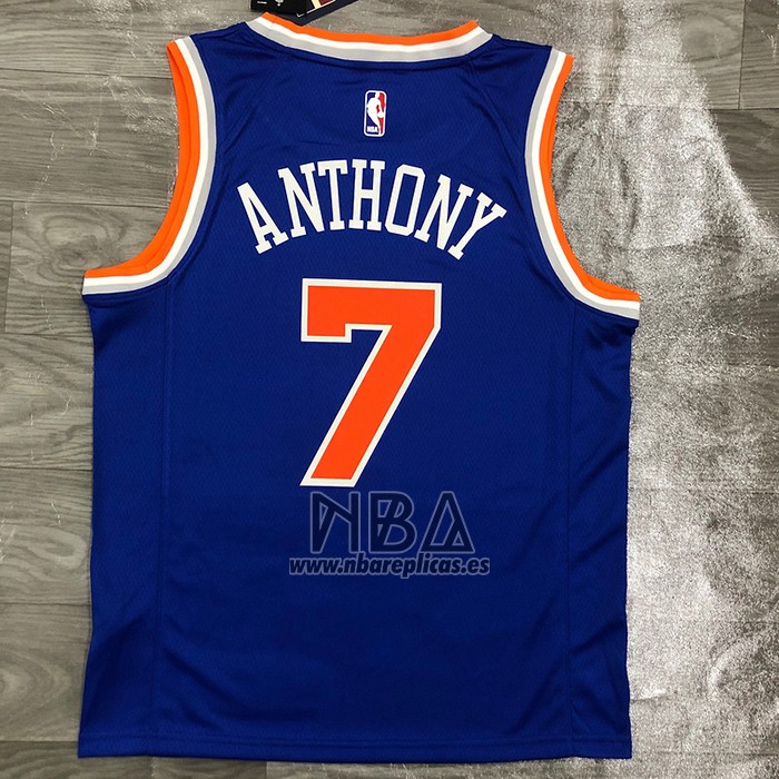 Camiseta New York Knicks Carmelo Anthony NO 7 Icon Azul